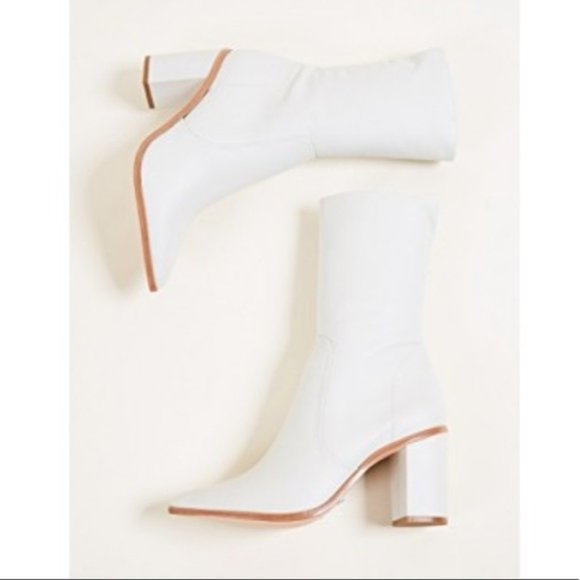 Schutz "Anaflor" Leather Boots in Pearl - Picture 5 of 10